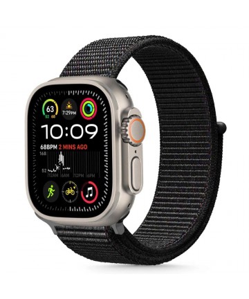 Tech-Protect Nylon Strap for Apple Watch 44 / 45 / 46 / 49 mm - Black