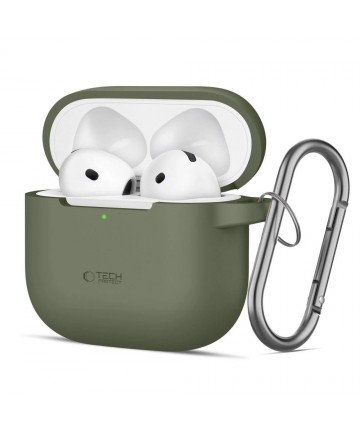 Tech-Protect Silicone Hook Case for AirPods 4 - Green