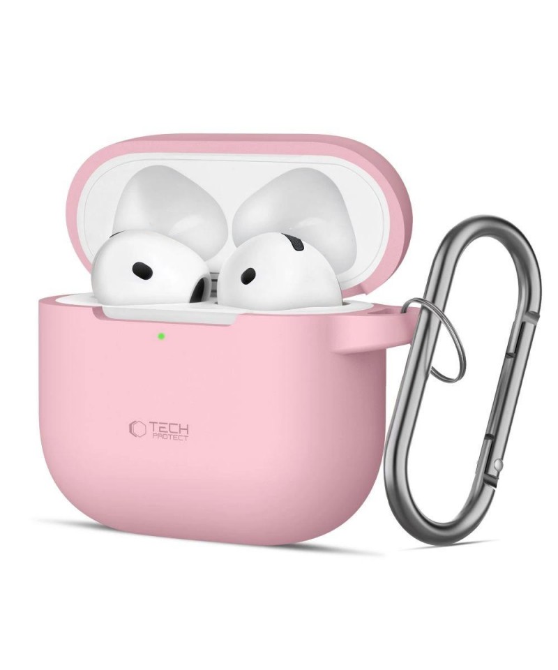 Tech-Protect Silicone Hook Case for AirPods 4 - Pink