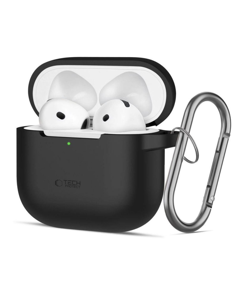 Tech-Protect Silicone Hook Case for AirPods 4 - Black
