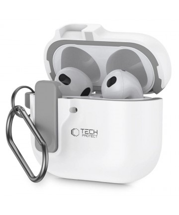 Tech-Protect Slim Hook Case for AirPods 4 - White