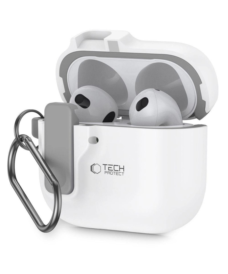 Tech-Protect Slim Hook Case for AirPods 4 - White