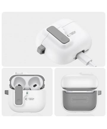 Tech-Protect Slim Hook Case for AirPods 4 - White