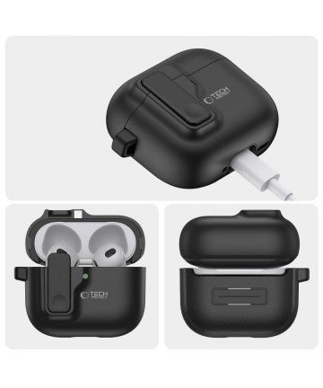 Tech-Protect Slim Hook Case for AirPods 4 - Black