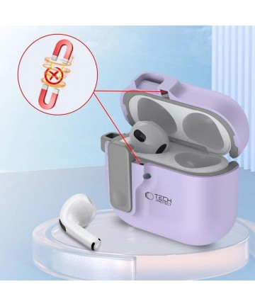 Tech-Protect Slim Hook Case for AirPods 4 - Purple