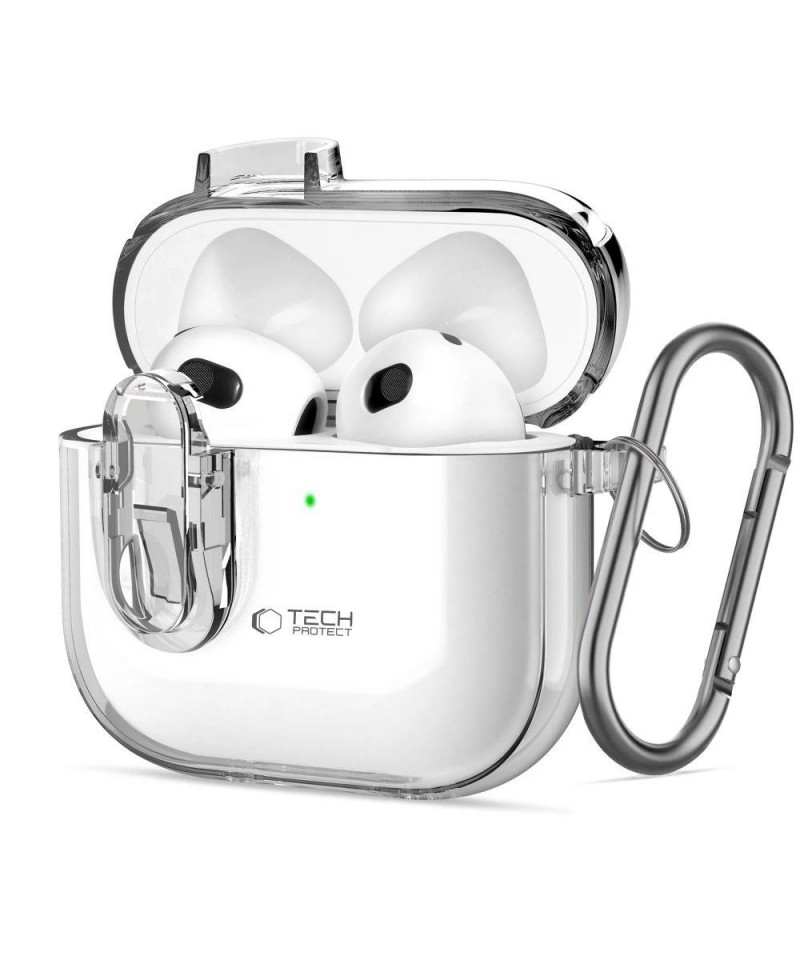 Tech-Protect Slim Hook Case for AirPods 4 - Clear
