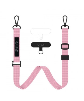 Tech-Protect C65 Rope Crossbody Leash - Pink