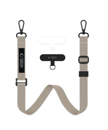 Tech-Protect C65 Rope Crossbody Leash - Beige