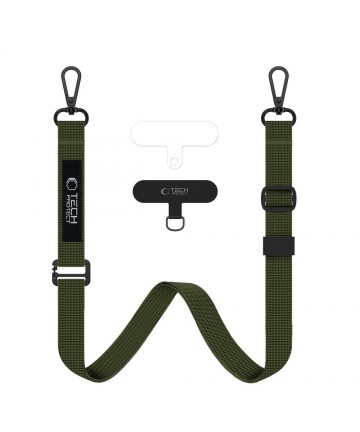 Tech-Protect C65 Rope Crossbody Leash - Olive