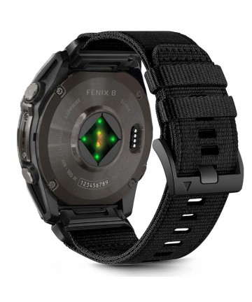 Tech-Protect Nylon Strap for Garmin Fenix 5X / 5X PLUS / 6X / 6X PRO / 7X / 8 (51 mm) - Black
