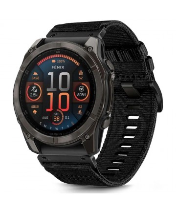 Tech-Protect Nylon Strap for Garmin Fenix 5X / 5X PLUS / 6X / 6X PRO / 7X / 8 (51 mm) - Black