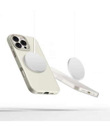 Tech-Protect Silicone PU MagSafe iPhone 16 Pro Case - Beige