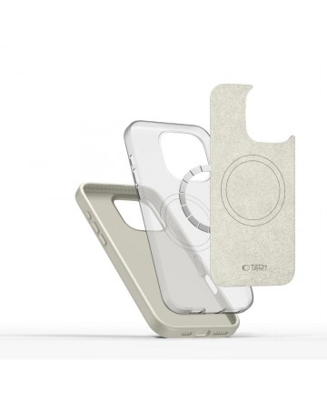 Tech-Protect Silicone PU MagSafe iPhone 16 Pro Case - Beige