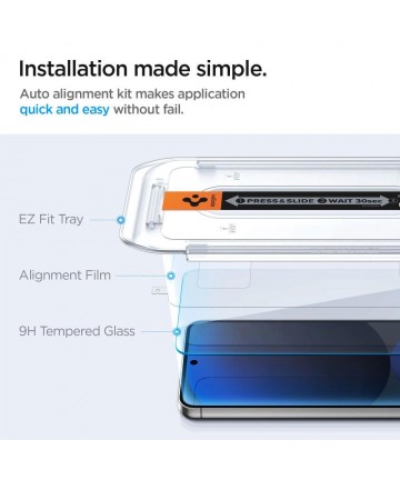 Spigen Glas.tR EZ Fit Tempered Glass for Samsung Galaxy S24 FE (2 pcs.)