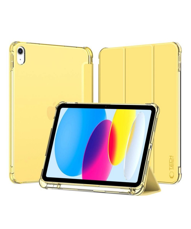 Tech-Protect SC Pen Hybrid Case for iPad 10 / 2022 - Yellow - Transparent