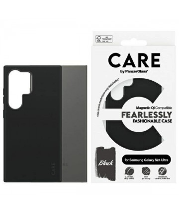CARE by PanzerGlass Fashion QI Case Samsung Galaxy S24 Ultra - Black