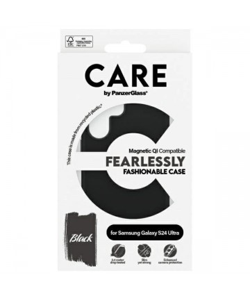 CARE by PanzerGlass Fashion QI Case Samsung Galaxy S24 Ultra - Black