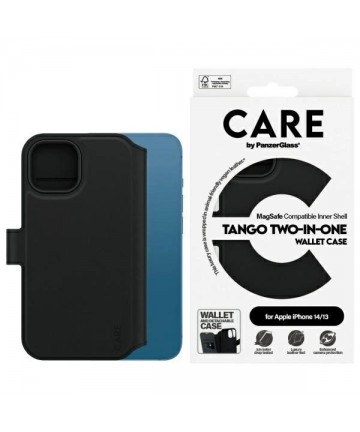 CARE by PanzerGlass Feature Tango 2in1 Wallet MagSafe Case for iPhone 13 / 14 - Black
