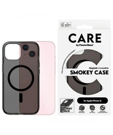 Care PanzerGlass Flagship Case MagSafe for iPhone 15 - Black