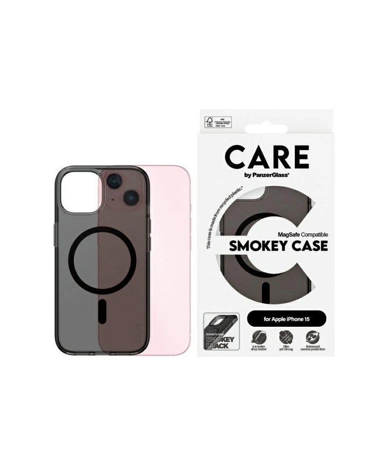 Care PanzerGlass Flagship Case MagSafe for iPhone 15 - Black
