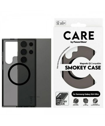 CARE by PanzerGlass Flagship QI Case for Samsung Galaxy S24 Ultra - Black