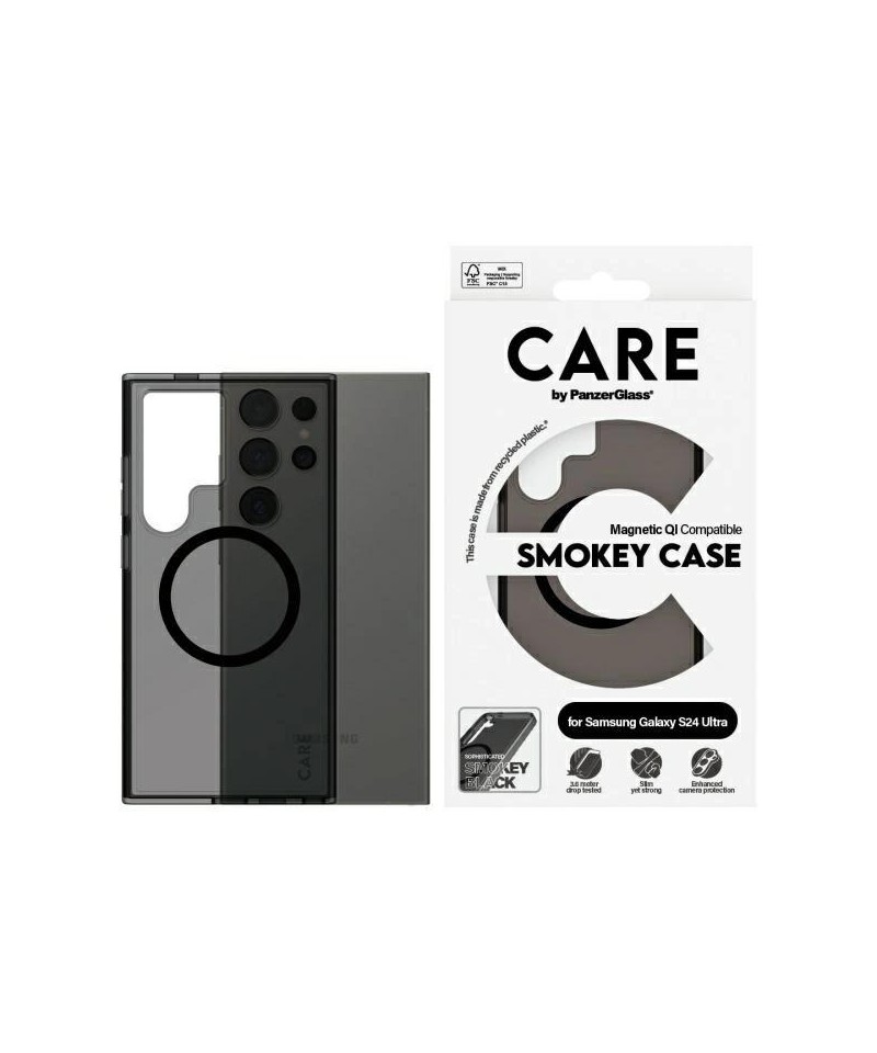 CARE by PanzerGlass Flagship QI Case for Samsung Galaxy S24 Ultra - Black
