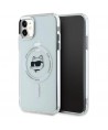 Karl Lagerfeld IML Metal Choupette Head MagSafe iPhone 11 Case - White