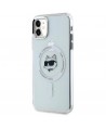Karl Lagerfeld IML Metal Choupette Head MagSafe iPhone 11 Case - White