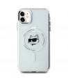 Karl Lagerfeld IML Metal Choupette Head MagSafe iPhone 11 Case - White
