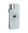 Karl Lagerfeld IML Metal Choupette Head MagSafe iPhone 11 Case - White