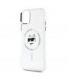 Karl Lagerfeld IML Metal Choupette Head MagSafe iPhone 11 Case - White