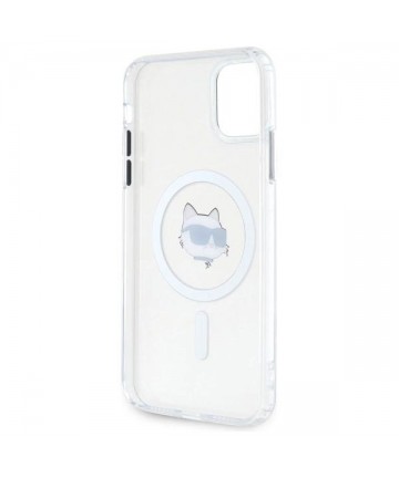 Karl Lagerfeld IML Metal Choupette Head MagSafe iPhone 11 Case - White
