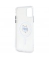 Karl Lagerfeld IML Metal Choupette Head MagSafe iPhone 11 Case - White