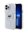 Karl Lagerfeld IML Metal Choupette Head MagSafe iPhone 12 Case - White