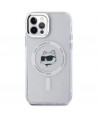 Karl Lagerfeld IML Metal Choupette Head MagSafe iPhone 12 Case - White