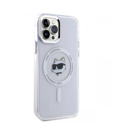 Karl Lagerfeld IML Metal Choupette Head MagSafe iPhone 12 Case - White