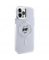 Karl Lagerfeld IML Metal Choupette Head MagSafe iPhone 12 Case - White