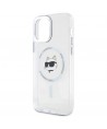Karl Lagerfeld IML Metal Choupette Head MagSafe iPhone 12 Case - White