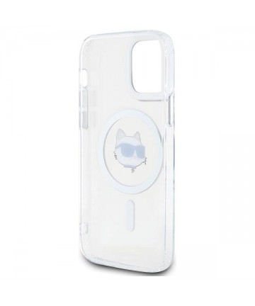 Karl Lagerfeld IML Metal Choupette Head MagSafe iPhone 12 Case - White