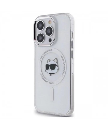Karl Lagerfeld IML Metal Choupette Head MagSafe iPhone 13 Case - White
