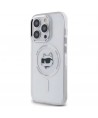 Karl Lagerfeld IML Metal Choupette Head MagSafe iPhone 13 Case - White