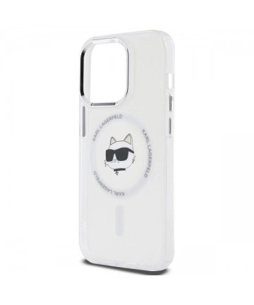 Karl Lagerfeld IML Metal Choupette Head MagSafe iPhone 13 Case - White