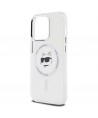 Karl Lagerfeld IML Metal Choupette Head MagSafe iPhone 13 Case - White