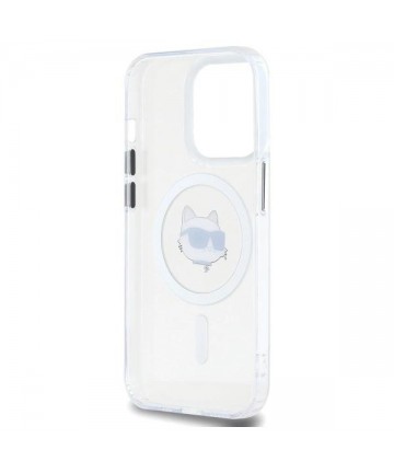 Karl Lagerfeld IML Metal Choupette Head MagSafe iPhone 13 Case - White