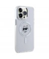 Karl Lagerfeld IML Metal Choupette Head MagSafe iPhone 13 Pro Case - White