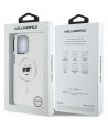 Karl Lagerfeld IML Metal Choupette Head MagSafe iPhone 13 Pro Case - White