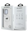 Karl Lagerfeld IML Metal Choupette Head MagSafe iPhone 14 Pro Case - White