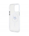 Karl Lagerfeld IML Metal Choupette Head MagSafe Case for iPhone 14 Pro Max - White