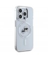 Karl Lagerfeld IML Metal Karl&Choupette Head MagSafe iPhone 15 Pro Case - White