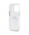 Karl Lagerfeld IML Metal Karl&Choupette Head MagSafe iPhone 15 Pro Case - White